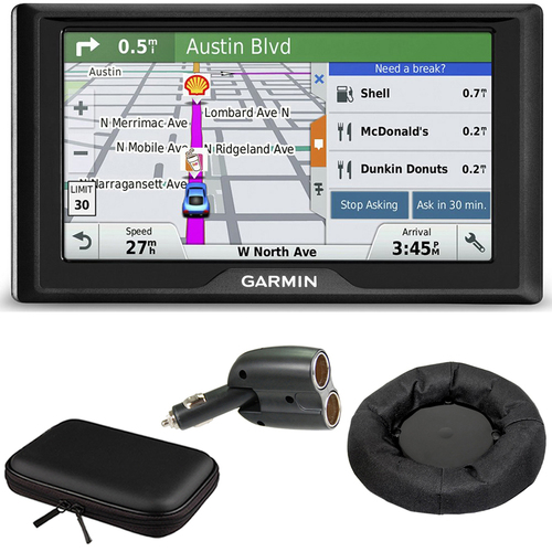 Garmin Drive 60LM GPS Navigator (US) 010-01533-0C Case + Mount + Car Charger Bundle