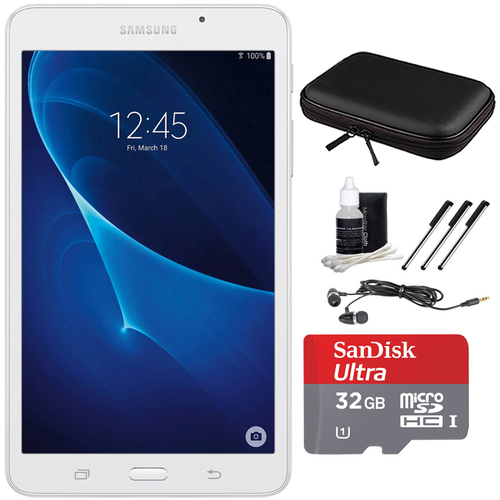 Samsung Galaxy Tab A Lite 7.0` 8GB Tablet (Wi-Fi) White 32GB microSDHC Accessory Bundle