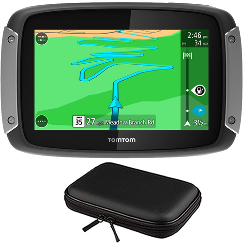 TomTom Rider 400 Motorcycle GPS Navigation Device + Hardshell Case f/ 7` Tablets