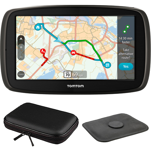 TomTom GO 60S Automotive GPS Navigation + GPS Dash Mount + Hardshell Case