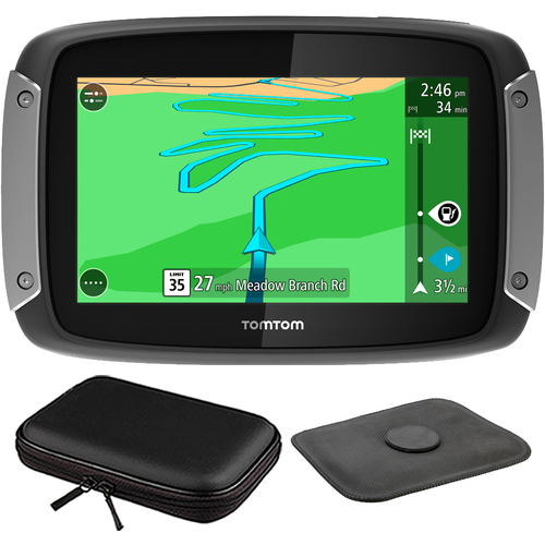 TomTom Rider 400 Motorcycle GPS Navigation Device + Dash Mount + Hardshell Case