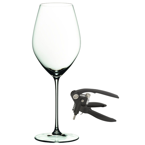Riedel Veritas Champagne Glass - Set of 2 w/Deluxe Corkscrew