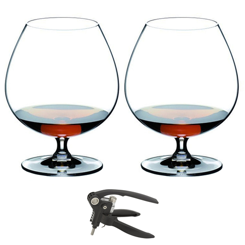 Riedel Vinum Brandy Glass, Set of 4 w/Deluxe Corkscrew