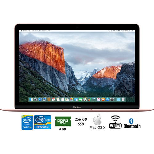 Apple MMGL2LL/A 12` MacBook Intel M3 Retina Display Laptop - Certified Refurbished