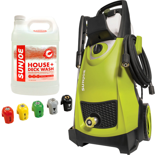 Sun Joe SPX3000 2030 PSI Electric Pressure Washer (Green) + House Cleaner Bundle