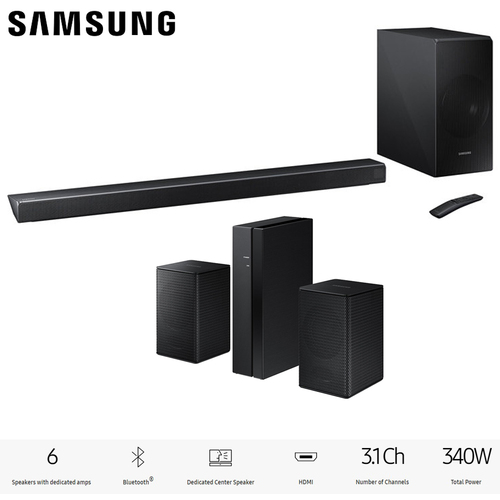 Samsung 340W 3.1-Channel Basic Soundbar Black with Wireless Rear Speakers Kit