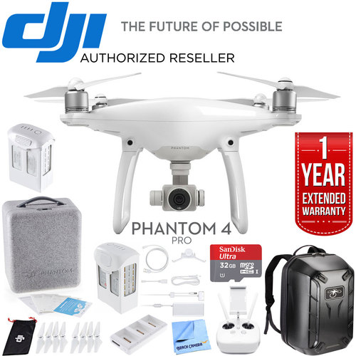 DJI Phantom 4 Pro Quadcopter Drone - CP.PT.000488 with Ultimate Bundle