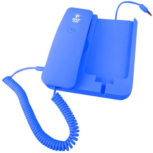 Pyle Handheld Phone and Desktop Dock for iPhone,Ipad & Android - Blue