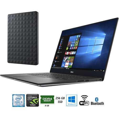 Dell 15.6` 4k Touch Intel i5-7300HQ 8/256GB Laptop + 1.5TB Portable Hard Drive