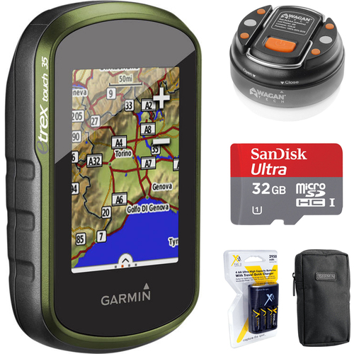 Garmin eTrex Touch 35 Color GPS/GLONASS w/ 3-axis Compass +32GB Accessory Bundle