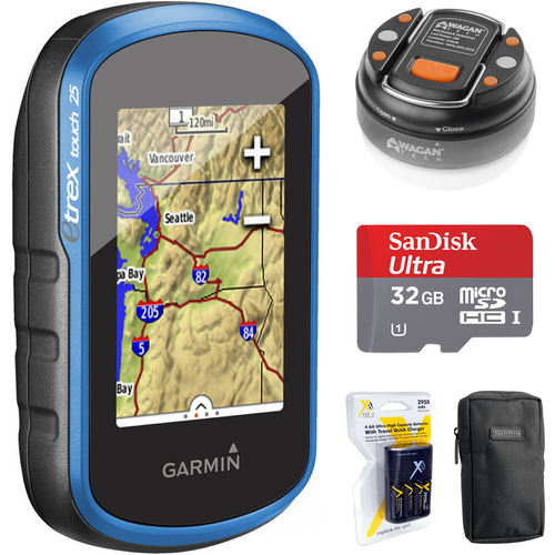 Garmin eTrex Touch 25 Color Touchscreen GPS/GLONASS Handheld with 32GB Bundle