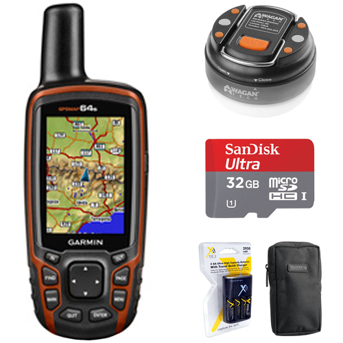 Garmin GPSMAP 64s Worldwide Handheld GPS with 32GB Accessory Bundle
