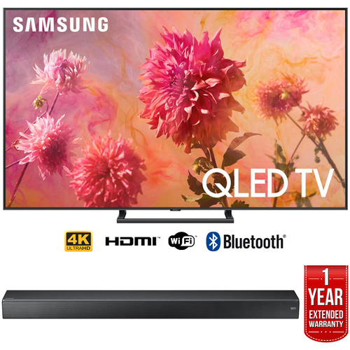 Samsung 75` Q9FN QLED Smart 4K UHD TV (2018) w/ Premium Soundbar + Warranty Bundle