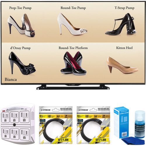 Sharp 60` Full HD Commercial LCD-LED TV with Cleaning Bundle
