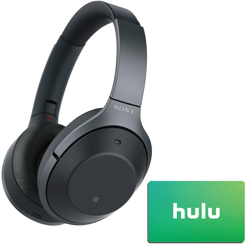 Sony Premium Noise Canceling Wireless Headphones, Black + $50 Hulu Gift Card