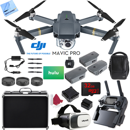 DJI Mavic Pro 4K Camera Quadcopter Drone 2 Extra Batteries Super Pack