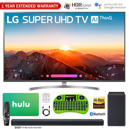 LG 65 Class 4K HDR Smart AI SUPER UHD TV w/ ThinQ + Sound Bar & Hulu Bundle