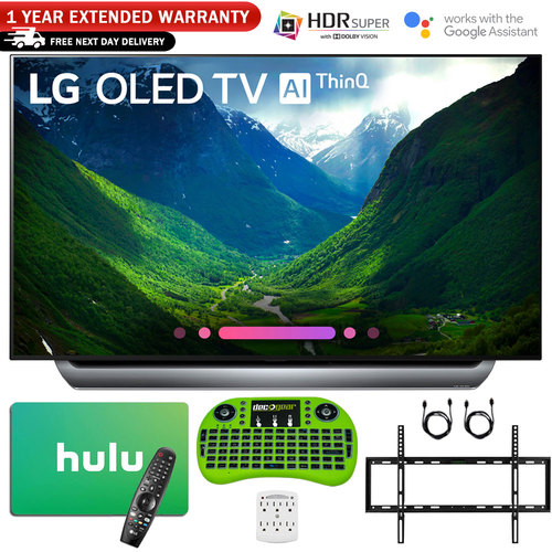 LG OLED55C8PUA OLED55C8 55` 4K HDR Smart TV (2018) w/ Hulu Gift Card Bundle