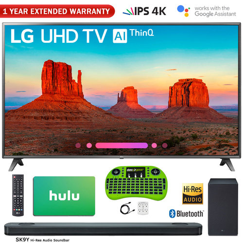 LG 75` Class 4K HDR Smart LED AI UHD TV w/ThinQ 2018 Model + Soundbar Bundle