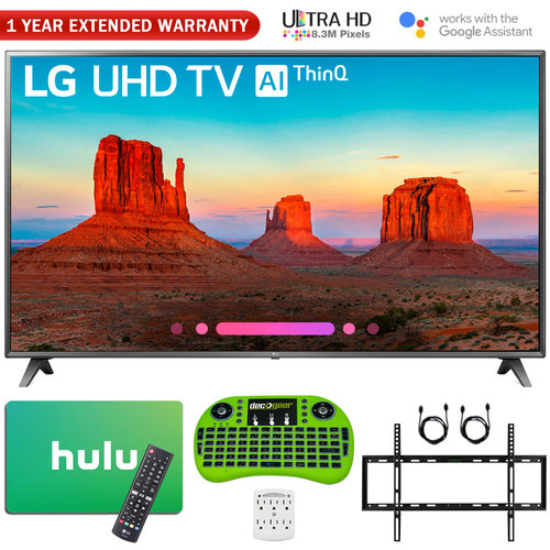 LG 75 Class 4K HDR Smart LED AI UHD TV w/ThinQ + $100 Hulu Gift Card Bundle