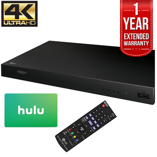 LG 4K Ultra-HD Blu-Ray Player 3D UP870 +  $25 Hulu Gift Card + Extended Warranty