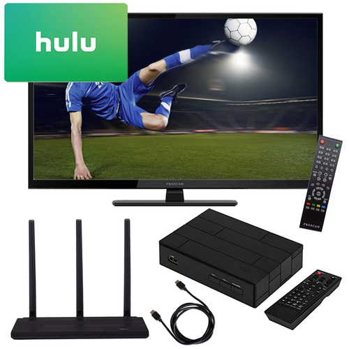 PROSCAN 40 1080p 60Hz LED HDTV w/ Terk HD Antenna  TV Tuner $25 Hulu Gift Card