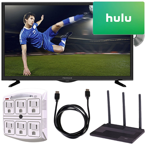 Proscan PLDV321300 32-Inch 720p 60Hz LED TV-DVD Combo Freedom From Cable Bundle