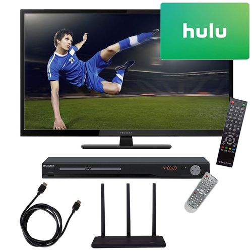 PROSCAN 40 1080p 60Hz LED HDTV w/ Terk Trinity HD Antenna $25 Hulu Gift Card