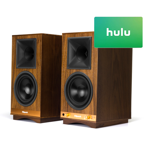 Klipsch The Sixes Powered Speakers (Pair) (Walnut) Plus Free $100 Hulu Card