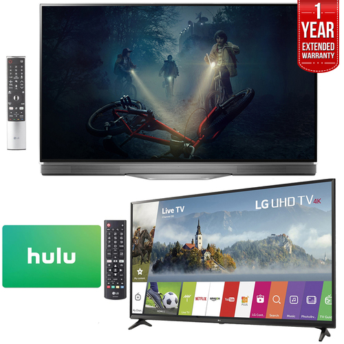 LG OLED55E7P 55` E7 OLED 4K TV+55UJ6300 55` Smart TV w/ Hulu Card+Warranty