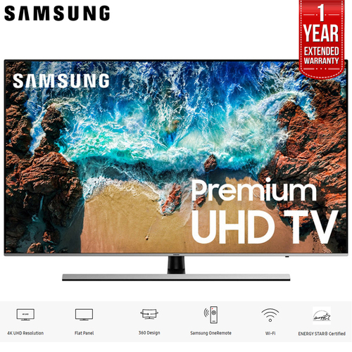 Samsung 55` NU8000 Smart 4K UHD TV 2018 Model with 1 Year Extended Warranty