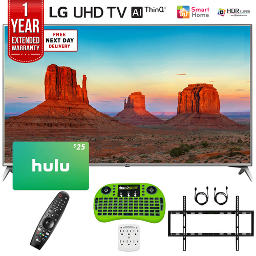 LG 55 Class 4K HDR Smart LED AI UHD TV w/ $25 Hulu Gift Card + Warranty Bundle