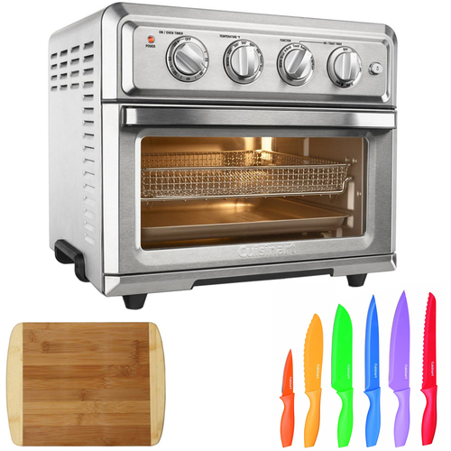 Cuisinart Convection Toaster Oven with Multicolored Knife Set & Cutting Board