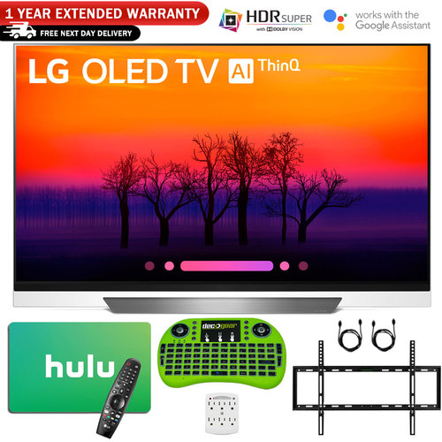 LG OLED55E8PUA 4K HDR AI Smart TV (2018) + $200 Hulu Gift Card Bundle