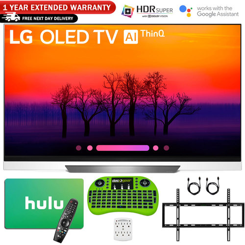 LG 65 Class E8 OLED 4K HDR AI Smart TV w/ Netflix + $125 Hulu Gift Card Bundle