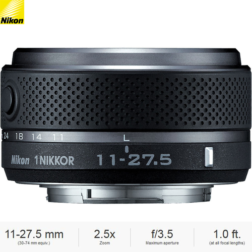 Nikon 1 NIKKOR 11-27.5mm f/3.5 - 5.6 Lens (Black) (3321B) - (Certified Refurbished)