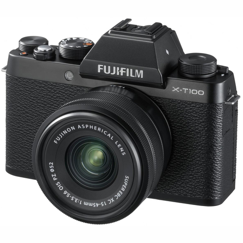Fujifilm X-T100 Mirrorless Digital Camera with XC15-45mm Lens - Black