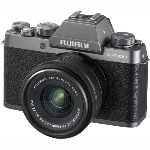Fujifilm X-T100 Mirrorless Digital Camera with XC15-45mm Lens - Silver