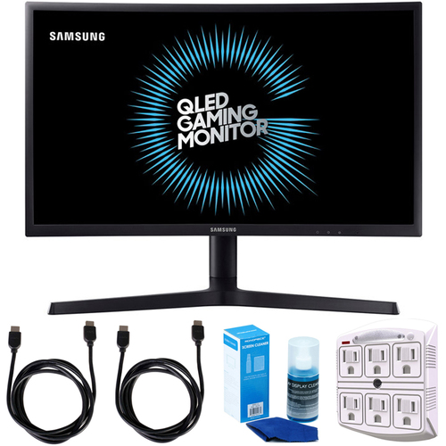 Samsung 24` CFG73 Series Gaming Monitor with Quantom Dot + Accessories Bundle