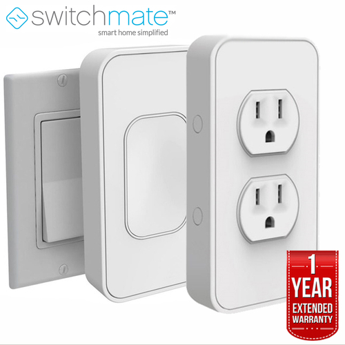 Switchmate Instant Smart Home Starter Kit, Rocker w/ Outlet + Extended Warranty