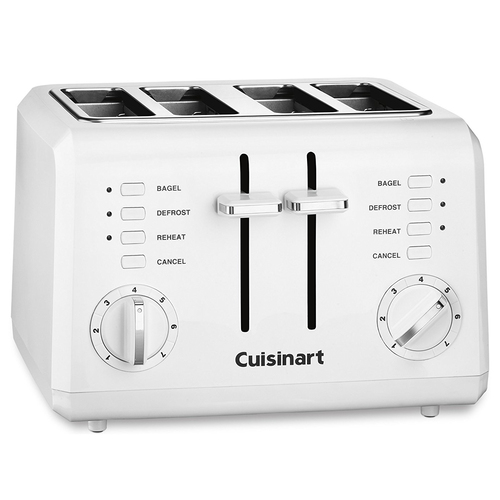 Cuisinart Compact 4-Slice Toaster, White (Certified Refurbished)