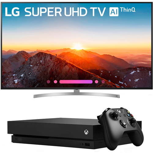 LG 75` 4K HDR Smart LED AI SUPER UHD TV w/ThinQ 2018 Model + Xbox One S 1TB Console