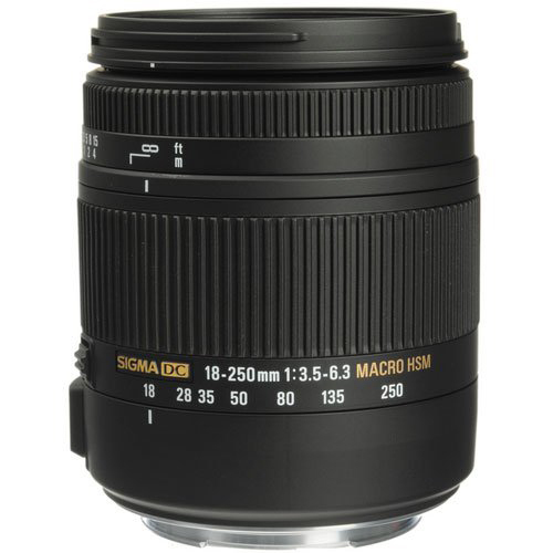 Sigma 18-250mm F3.5-6.3 DC OS HSM Macro Lens for Canon EF Cameras w Optical Stabilizer