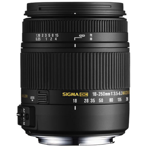 Sigma 18-250mm F3.5-6.3 DC OS HSM IF Lens for Nikon with Optical Stabilizer