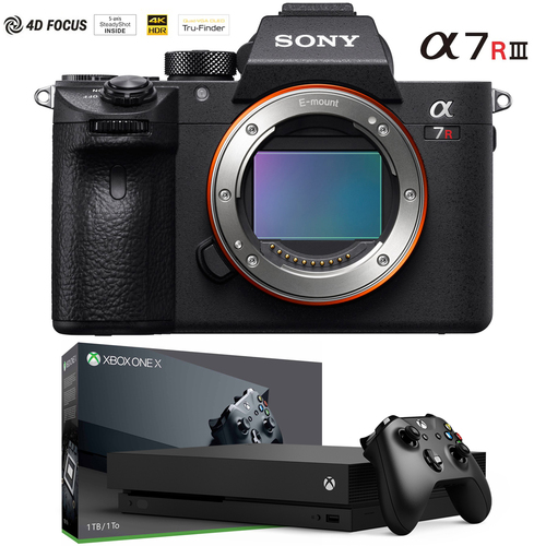 Sony a7R III Mirrorless Lens Camera Body(ILCE7RM3/B)+Xbox One X 1TB Console