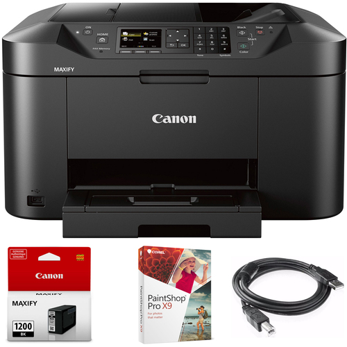 Canon MAXIFY MB2120 Wireless Color Printer + Black Pigment Ink Tank Bundle