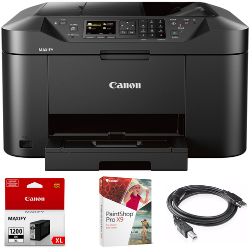 Canon MAXIFY MB2120 Wireless Color Printer + Black Pigment Ink Tank Bundle