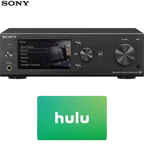 Sony HAP-S1/B 500GB HDD Hi-Res Music Player System w/ Hulu $25 Gift Card