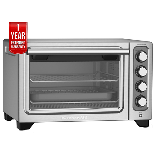 KitchenAid 12` Compact Convection Countertop Oven Silver Refurbished + Warranty