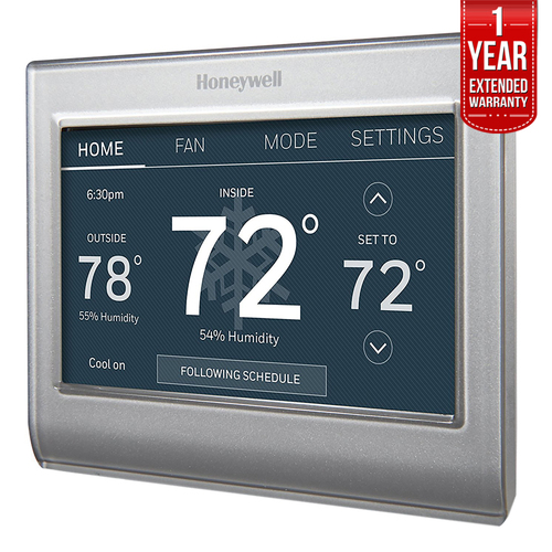 Honeywell Wi-Fi Smart Color Programmable Thermostat + 1 Year Extended Warranty